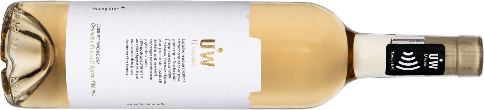 Bottle of rosé wine